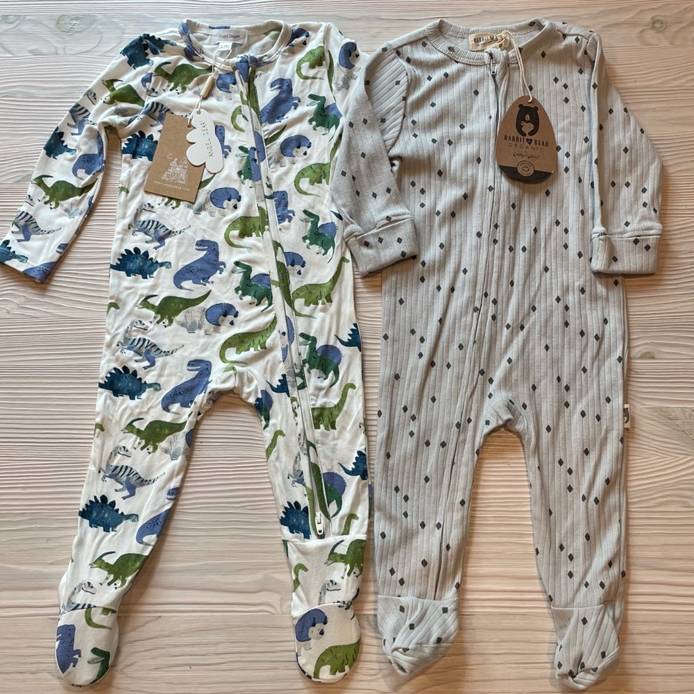 Two Baby Boys Footies 6-9 months NWT
